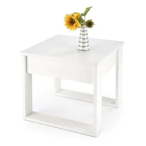 Журнальный столик квадратный HALMAR NEA 60x60 см белый фото