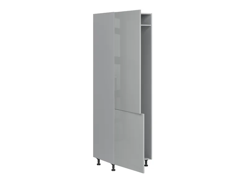 Кухонный шкаф BRW Top Line 60 см левый серый глянец для встроенного холодильника, серый гранола/серый глянец TV_DL_60/207_L/L-SZG/SP фото №3
