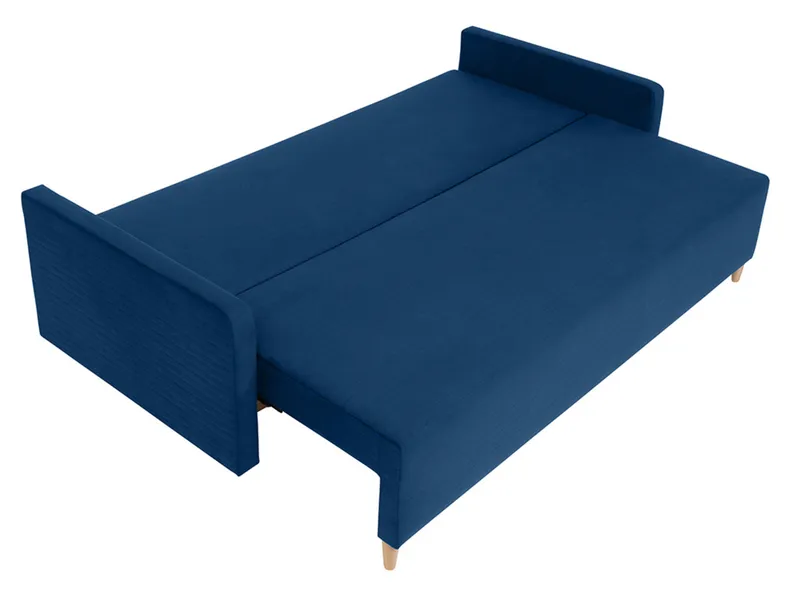 BRW тримісний диван Sigma розкладний з велюровим ящиком темно-синій, Маніла 26 ВМС SO3-SIGMA-LX_3DL-G2_B852C0 фото №6