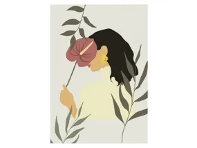 BRW Постер "Жінка з квіткою" 50x70 см 078984 фото