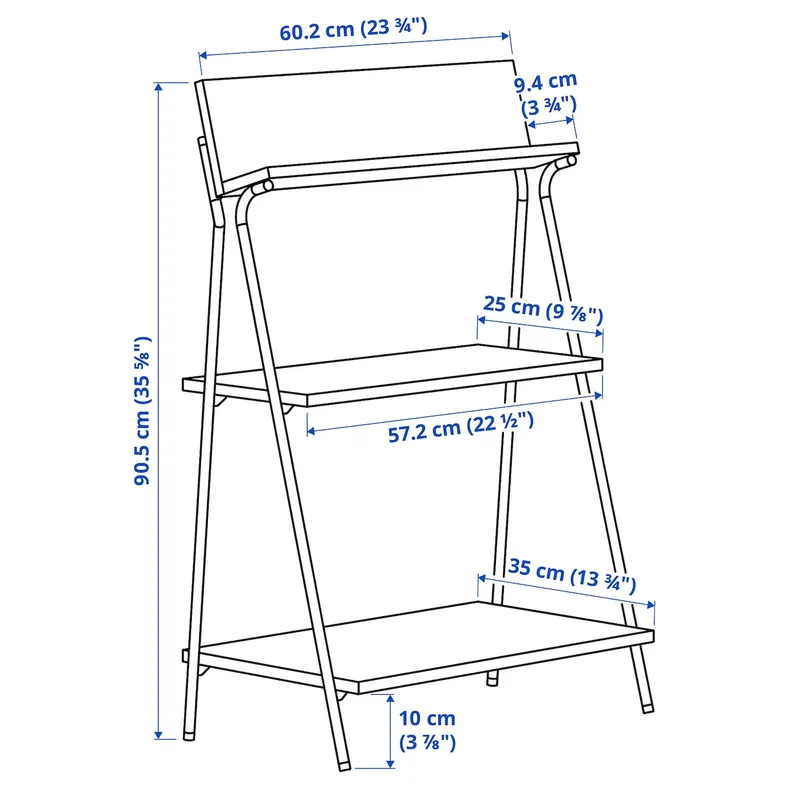 IKEA KRÖNIKÖR, открытый шкаф, красный, 60x35x91 см 305.745.96 фото №5