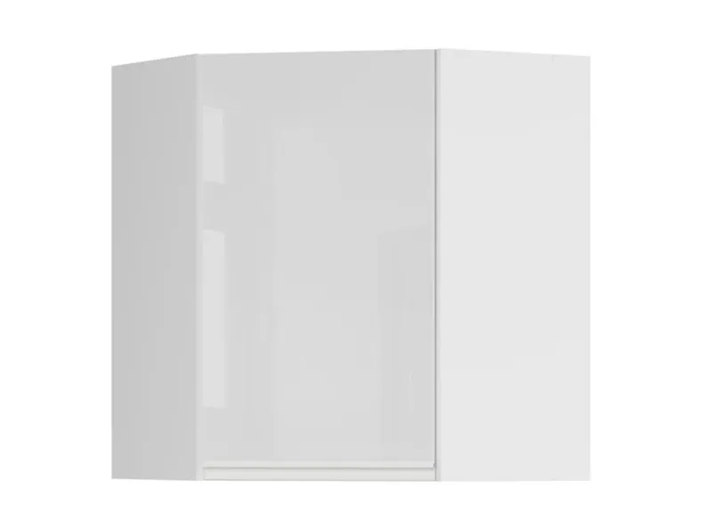 BRW Угловой верхний кухонный шкаф Sole 60 см правый белый глянец, альпийский белый/глянцевый белый FH_GNWU_60/72_P-BAL/BIP фото №1