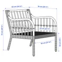 IKEA HOLMSTA ХОЛЬМСТА, кресло, бежевый ручной работы 905.085.51 фото thumb №5