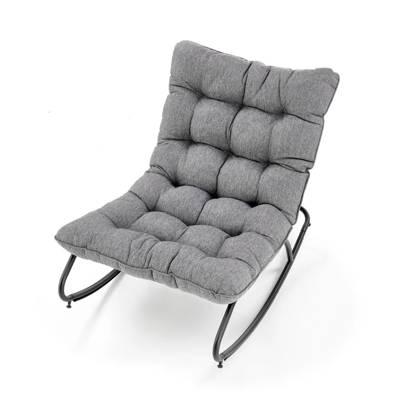 Мягкое кресло-качалка HALMAR GATTO, серый фото №10