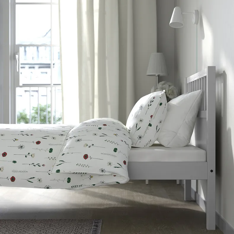 IKEA SMYGA СМЮГА, каркас ліжка, світло-сірий, 90x200 см 604.807.80 фото №6