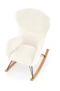 Мягкое кресло-качалка HALMAR LIBERTO 2, кремовый/черный/натуральный фото thumb №8