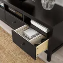 IKEA HEMNES ХЕМНЭС, тумба под ТВ, на ножках, черно-коричневый, 148x47x57 см 502.970.46 фото thumb №3