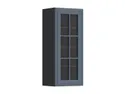 BRW Верхний кухонный шкаф Верди 40 см правый с витриной Мистик матовый, черный/матовый FL_G_40/95_PV-CA/MIM фото thumb №2