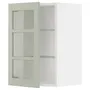 IKEA METOD МЕТОД, навесной шкаф / полки / стеклян дверца, белый / светло-зеленый, 40x60 см 494.869.86 фото