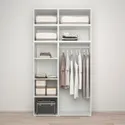 IKEA PLATSA ПЛАТСА, гардероб с 9 дверями, белый / фонен белый, 140x57x261 см 694.243.32 фото thumb №3