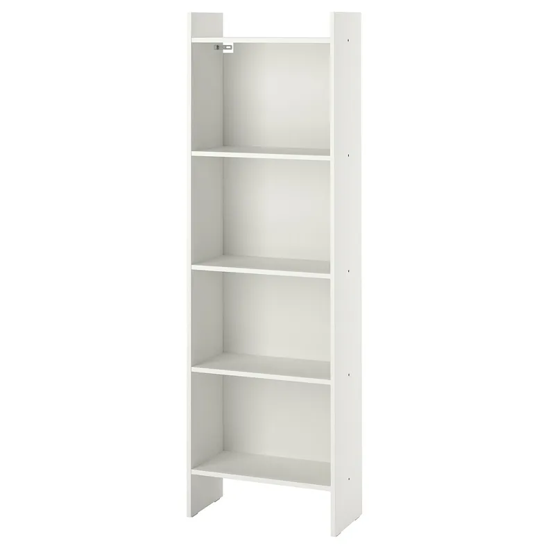 IKEA BAGGEBO БАГГЕБО, книжкова шафа, білий, 50x25x160 см 204.367.13 фото №1