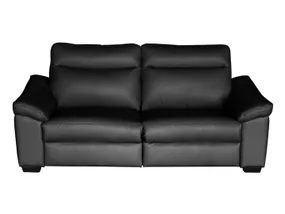 BRW Трехместный диван Dublin с функцией релаксации из экокожи черного цвета, Долларо Неро SO-DUBLIN-3TVE-SK2_BA6EF4 фото