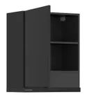 BRW Верхний кухонный шкаф Sole L6 60 см с вытяжкой слева черный матовый, черный/черный матовый FM_GOO_60/68_L_FAMI-CA/CAM/CA фото thumb №3