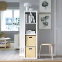 IKEA KALLAX КАЛЛАКС, стеллаж, белый, 42x147 см 002.758.48 фото thumb №9
