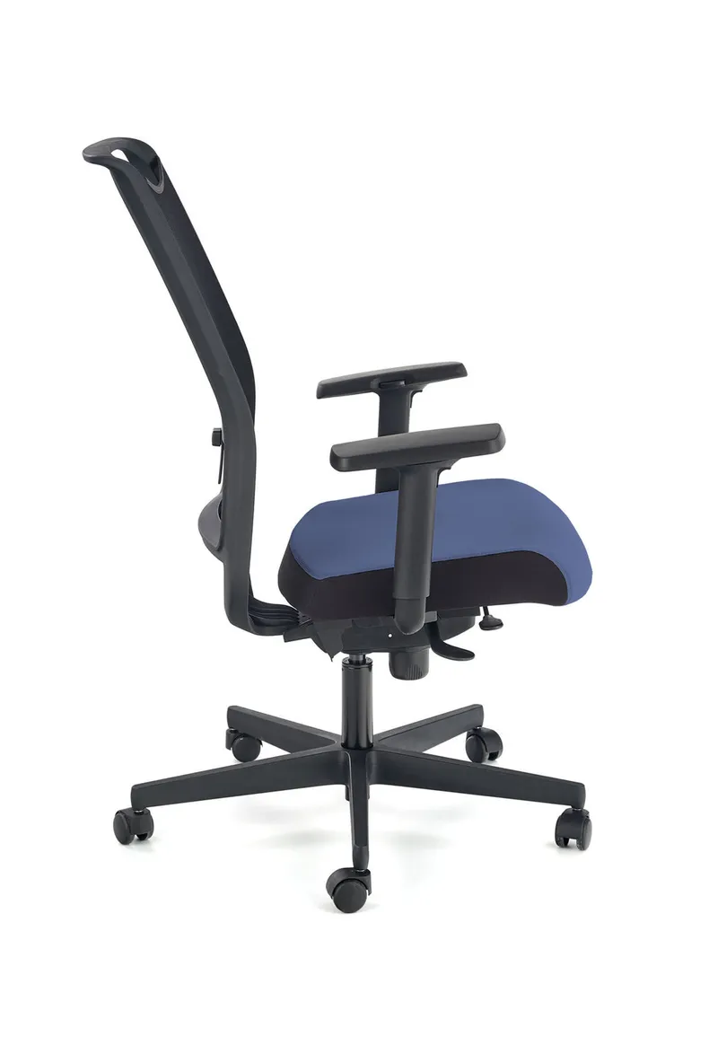 Крісло комп'ютерне офісне обертове HALMAR GULIETTA, спинка - сітка, сидіння - чорний / синій - ERF6026 фото №4