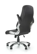 Крісло комп'ютерне офісне обертове HALMAR SATURN чорний, екошкіра перфорована фото thumb №4