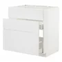 IKEA METOD МЕТОД / MAXIMERA МАКСИМЕРА, шкаф под мойку+3фасада / 2ящика, белый / Стенсунд белый, 80x60 см 794.094.73 фото