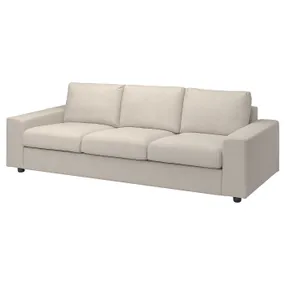 IKEA VIMLE ВИМЛЕ, 3-местный диван, с широкими подлокотниками / бежевый с пунцовым оттенком 694.013.35 фото