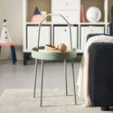 IKEA BURVIK БУРВИК, придиванный столик, светлый серо-зеленый, 38 см 805.130.01 фото thumb №2