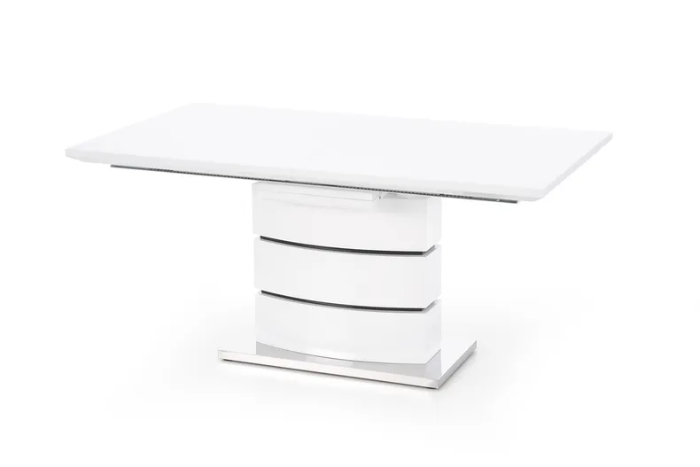 Обідній стіл розкладний HALMAR NOBEL 160-200x90 см білий фото №1