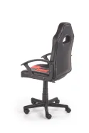Кресло компьютерное офисное вращающееся HALMAR STORM черный/красный, экокожа фото thumb №5