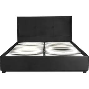 Кровать двуспальная MEBEL ELITE ANDRE, 160x200 см, Черный фото