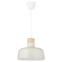 IKEA BUNKEFLO БУНКЕФЛО, підвісний світильник, білий / береза, 36 см 604.883.90 фото thumb №1