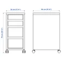 IKEA MICKE МІККЕ, тумба з шухлядами на коліщатах, білий, 35x75 см 902.130.78 фото thumb №6