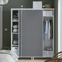 IKEA PLATSA ПЛАТСА, гардероб с 2 раздвижными дверцами, белый ларколлен / темно-серый, 160x57x191 см 094.941.96 фото thumb №4