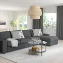 IKEA VIMLE ВІМЛЕ, 4-місний диван із кушеткою, з широкими підлокітниками/ХАЛЛАРП сірий 094.017.72 фото thumb №2