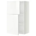 IKEA METOD МЕТОД, навесной шкаф с полками / 2дверцы, белый / Рингхульт белый, 60x100 см 294.653.86 фото thumb №1