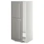IKEA METOD МЕТОД, высок шкаф д холодильн / мороз, белый / бодбинский серый, 60x60x140 см 899.256.77 фото