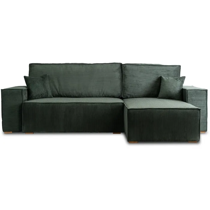Угловой диван универсальный MEBEL ELITE ALEX, 262 см, ткань: зеленый фото №10