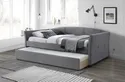 Двуспальная кровать HALMAR SANNA 90x200 см с выдвижным нижним матрасом серая фото thumb №2