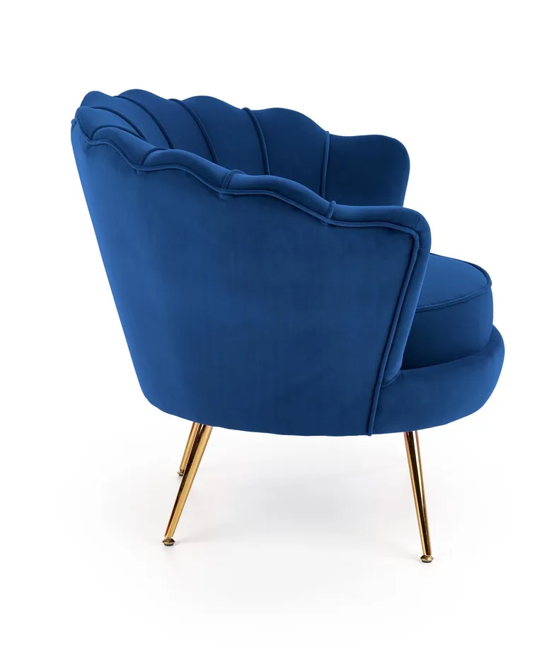 Мягкое кресло HALMAR AMORINITO темно-синий/золотой фото №3