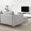 IKEA SÖDERHAMN СЕДЕРХАМН, 2-місний диван, з шезлонгом з підлокітником/Tallmyra білий/чорний 994.306.47 фото thumb №2