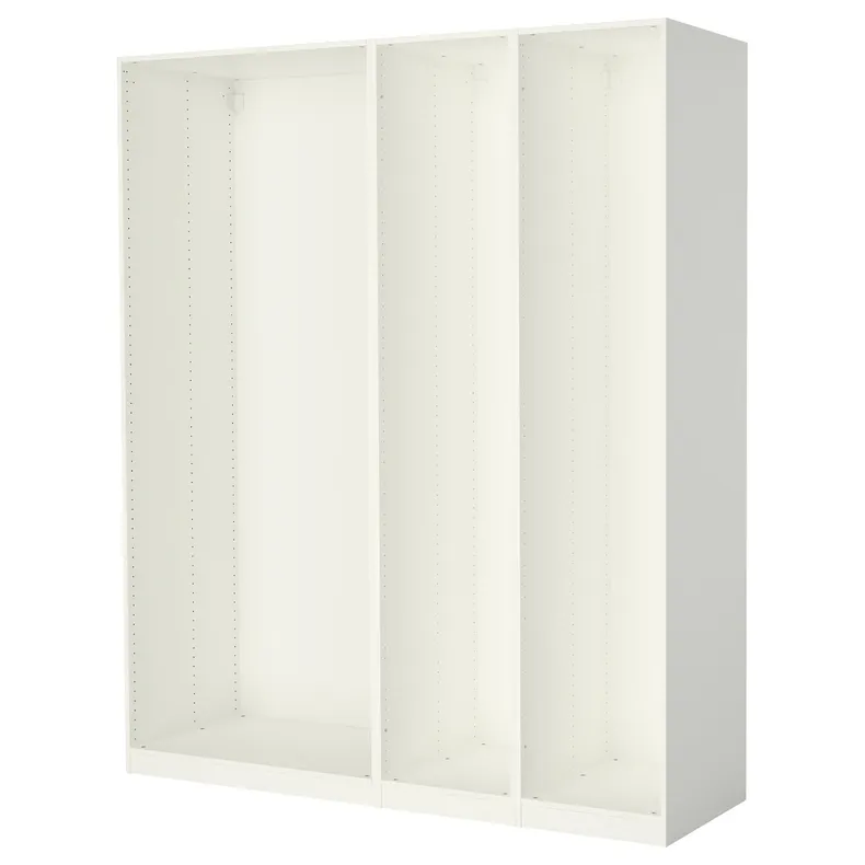 IKEA PAX ПАКС, 3 каркаси гардероба, білий, 200x58x236 см 598.953.18 фото №1