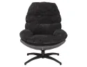 Крісло м'яке поворотне SIGNAL GISELLE, тканина + екошкіра: чорний фото thumb №2