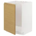 IKEA METOD МЕТОД, підлогова шафа для мийки, білий / Voxtorp імітація. дуб, 60x60 см 895.384.98 фото thumb №1