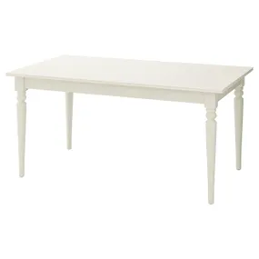 IKEA INGATORP ИНГАТОРП, раздвижной стол, белый, 155 / 215x87 см 702.214.23 фото