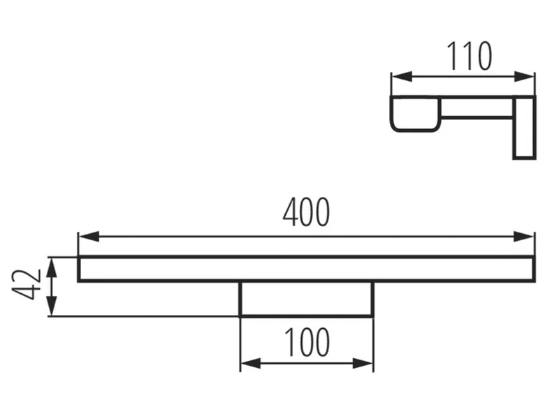 BRW Asten LED настенный светильник для ванной комнаты алюминий черный 083855 фото №2