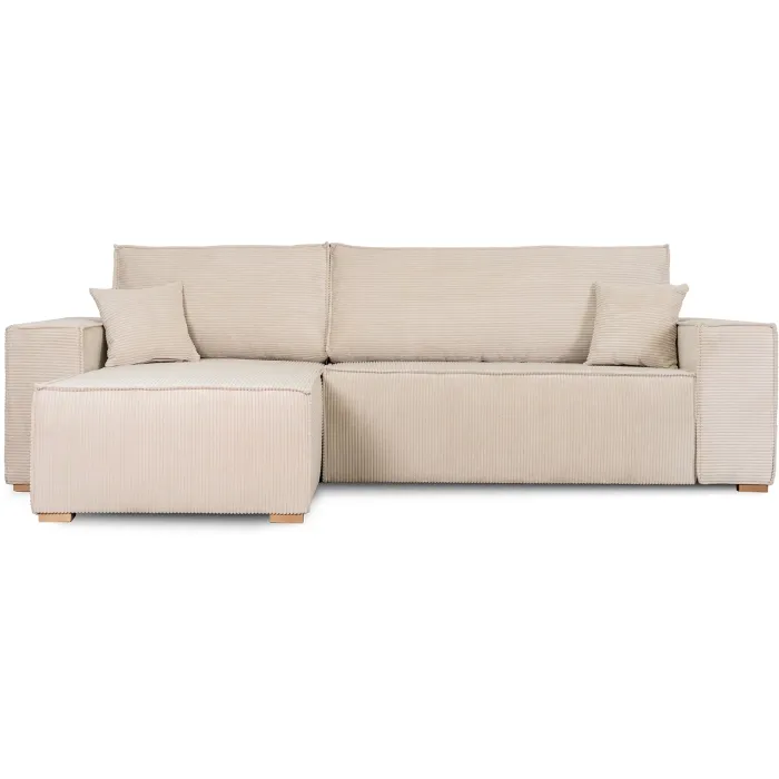 Кутовий диван універсальний MEBEL ELITE FILO, 262 см, тканина: бежевий фото №9