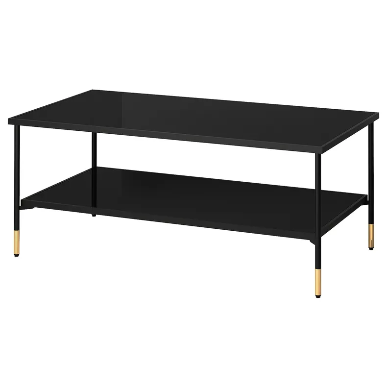 IKEA ÄSPERÖD ЭСПЕРЁД, журнальный стол, черный / стекло черное, 115x58 см 004.618.88 фото №1