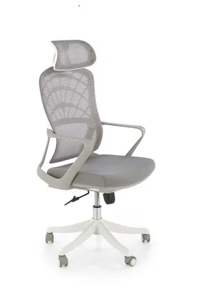 Кресло компьютерное офисное вращающееся HALMAR VESUVIO 2 серый/белый фото