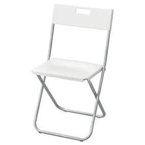 IKEA GUNDE ГУНДЕ, стілець складаний, білий 602.177.99 фото