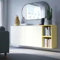 IKEA EKET ЭКЕТ, комбинация настенных шкафов, белый / бледно-желтый, 175x35x70 см 995.216.66 фото thumb №2