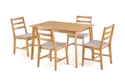 Столовий комплект HALMAR CORDOBA стіл + 4 стільці 120x80 см дуб фото thumb №2