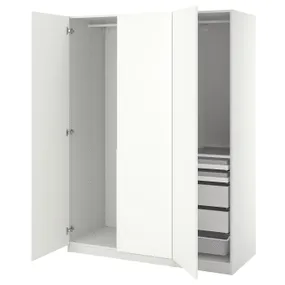 IKEA PAX ПАКС / FORSAND ФОРСАНД, гардероб, комбінація, білий / білий, 150x60x201 см 395.016.52 фото