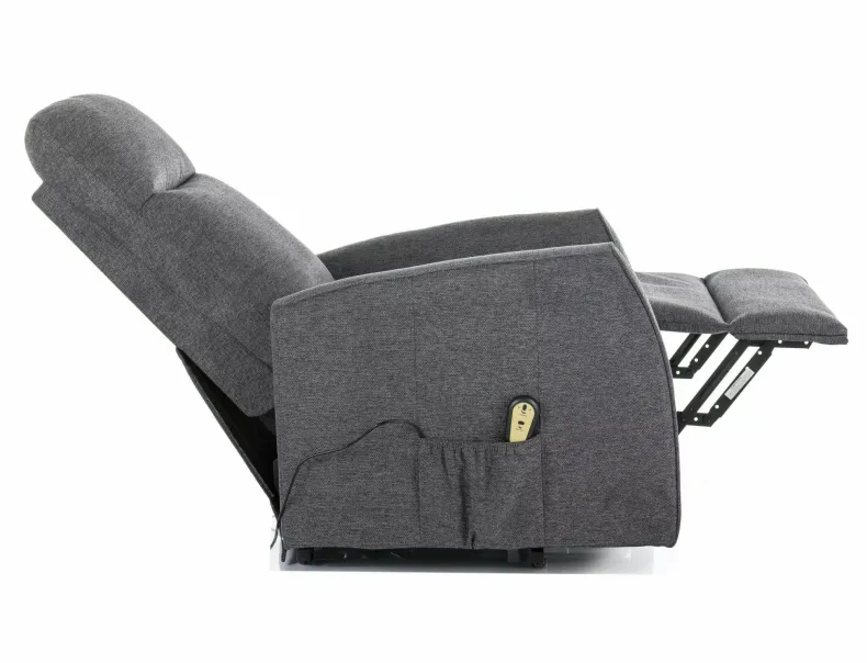 Крісло розкладне з відкидною спинкою SIGNAL LETO Brego, тканина: темно-сірий фото №4