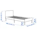 IKEA SLATTUM СЛАТТУМ, каркас кровати с обивкой, Виссл темно-серый, 120x200 см 105.787.41 фото thumb №3